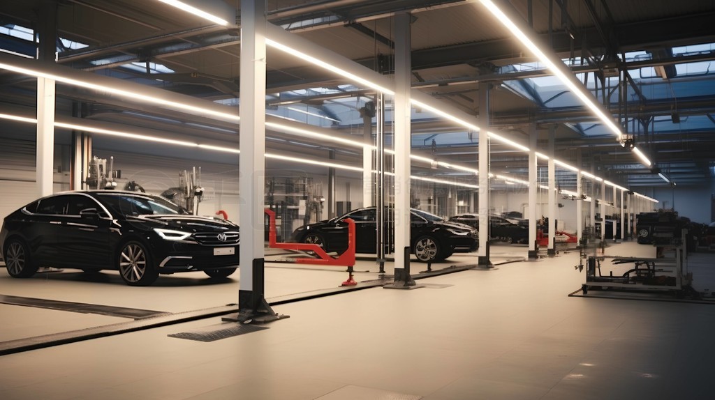 一張汽車工廠的攝影圖汽車廠照片